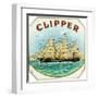 Clipper Brand Cigar Box Label, Nautical-Lantern Press-Framed Art Print