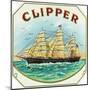 Clipper Brand Cigar Box Label, Nautical-Lantern Press-Mounted Art Print