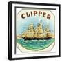 Clipper Brand Cigar Box Label, Nautical-Lantern Press-Framed Art Print