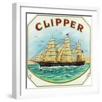 Clipper Brand Cigar Box Label, Nautical-Lantern Press-Framed Art Print