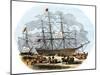 Clipper "Flying Cloud," Fully Rigged, Displaying Advertisement for Sail to San Francisco, NYC, 1851-null-Mounted Giclee Print