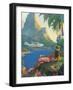 Clipper over Tahiti-null-Framed Art Print