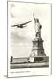 Clipper Passing Statue of Liberty, New York City-null-Mounted Art Print