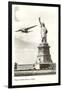 Clipper Passing Statue of Liberty, New York City-null-Framed Art Print