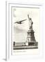 Clipper Passing Statue of Liberty, New York City-null-Framed Art Print