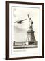 Clipper Passing Statue of Liberty, New York City-null-Framed Art Print