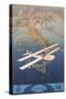 Clipper Plane over Italy-null-Stretched Canvas