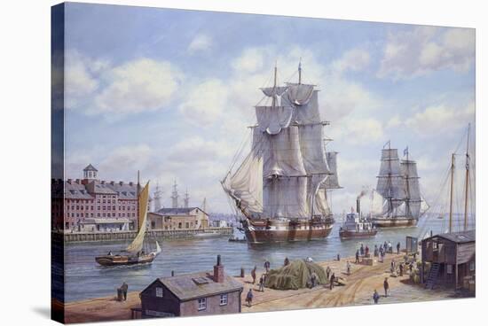 Clipper "Reindeer" Old Boston-Roy Cross-Stretched Canvas