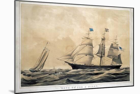 Clipper Ship 'Adelaide'-Currier & Ives-Mounted Giclee Print