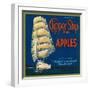 Clipper Ship Apple Label - Cashmere, WA-Lantern Press-Framed Art Print