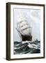 Clipper Ship Caribee, Famous for Speed, Built in Maine in 1852-null-Framed Giclee Print