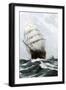 Clipper Ship Caribee, Famous for Speed, Built in Maine in 1852-null-Framed Giclee Print