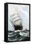 Clipper Ship Caribee, Famous for Speed, Built in Maine in 1852-null-Framed Stretched Canvas