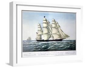 Clipper Ship Flying Cloud, 1851-1907-E Brown Jr-Framed Giclee Print