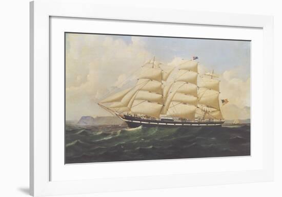 Clipper Ship Ontario-19th Century American School-Framed Premium Giclee Print
