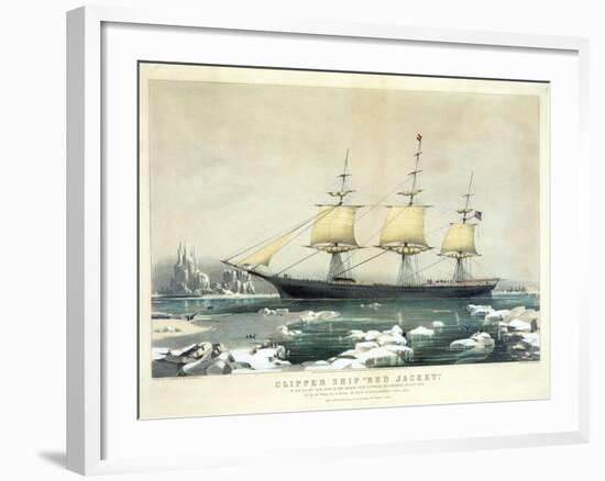 Clipper Ship 'Red Jacket' in the Ice Off Cape Horn-null-Framed Giclee Print