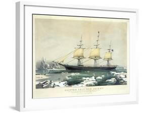 Clipper Ship 'Red Jacket' in the Ice Off Cape Horn-null-Framed Giclee Print