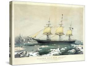 Clipper Ship 'Red Jacket' in the Ice Off Cape Horn-null-Stretched Canvas