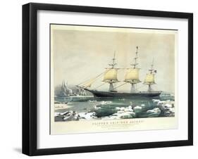 Clipper Ship 'Red Jacket' in the Ice Off Cape Horn-null-Framed Giclee Print
