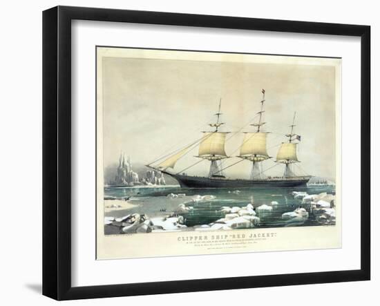 Clipper Ship 'Red Jacket' in the Ice Off Cape Horn-null-Framed Giclee Print