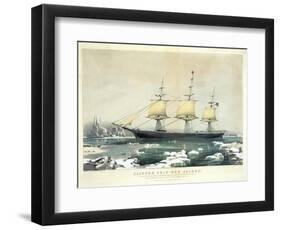 Clipper Ship 'Red Jacket' in the Ice Off Cape Horn-null-Framed Premium Giclee Print