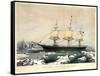 Clipper Ship Red Jacket-Currier & Ives-Framed Stretched Canvas