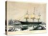 Clipper Ship Red Jacket-Currier & Ives-Stretched Canvas