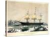 Clipper Ship Red Jacket-Currier & Ives-Stretched Canvas