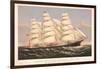 Clipper Ship Three Brothers, 2972 Tons, Largest Sailing Ship in the World-null-Framed Art Print