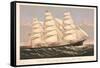 Clipper Ship Three Brothers, 2972 Tons, Largest Sailing Ship in the World-null-Framed Stretched Canvas