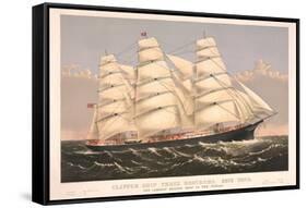 Clipper Ship Three Brothers, 2972 Tons, Largest Sailing Ship in the World-null-Framed Stretched Canvas