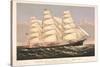 Clipper Ship Three Brothers, 2972 Tons, Largest Sailing Ship in the World-null-Stretched Canvas