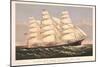 Clipper Ship Three Brothers, 2972 Tons, Largest Sailing Ship in the World-null-Mounted Art Print