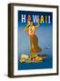 Clipper To Hawaii-John Atherton-Framed Art Print