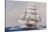 Clipper Under Full Sail-J^ Spurling-Stretched Canvas