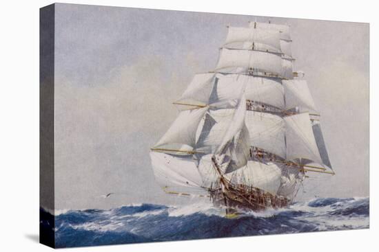 Clipper Under Full Sail-J^ Spurling-Stretched Canvas