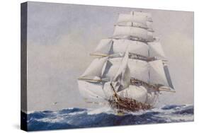 Clipper Under Full Sail-J^ Spurling-Stretched Canvas