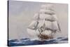 Clipper Under Full Sail-J^ Spurling-Stretched Canvas