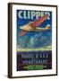 Clipper Vegetable Label - Salinas, CA-Lantern Press-Framed Art Print