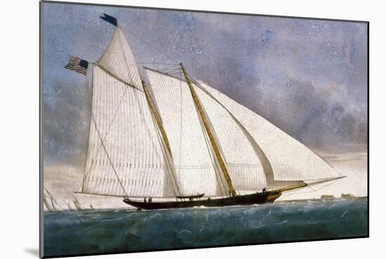 Clipper Yacht 'America'-Currier & Ives-Mounted Giclee Print