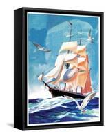 Clippership - Child Life-Henry Pitz-Framed Stretched Canvas