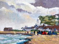 Fishing at Kingsdown White Cliffs, 2010-Clive Metcalfe-Giclee Print