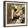 Clive Was Always a Reckless Boy, Climbing a Church Steeple-Alberto Salinas-Framed Giclee Print