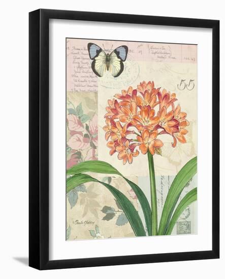 Clivia Floral Collage-Pamela Gladding-Framed Art Print