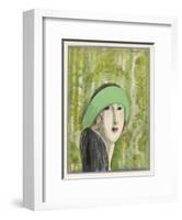 Cloche Hat by Marthe Collot Worn-Zinoviev-Framed Art Print