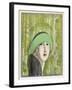 Cloche Hat by Marthe Collot Worn-Zinoviev-Framed Art Print