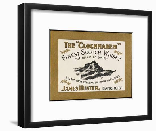 Clochnaben Whiskey, Produced by James Hunter of Banchory, Scotland-null-Framed Art Print