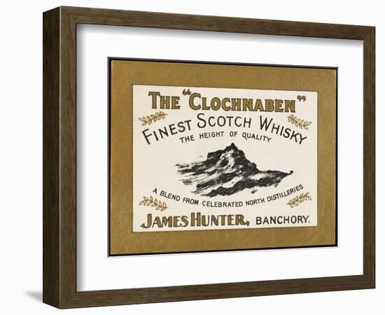 Clochnaben Whiskey, Produced by James Hunter of Banchory, Scotland-null-Framed Art Print