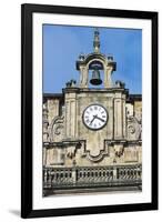 Clock and Bell, Facade of Church of St Nicholas of Bari, Bilbao, Basque Country, Spain-null-Framed Giclee Print