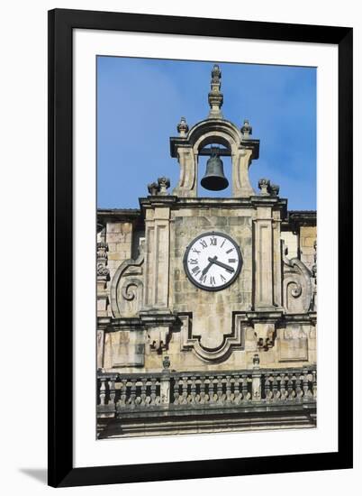 Clock and Bell, Facade of Church of St Nicholas of Bari, Bilbao, Basque Country, Spain-null-Framed Giclee Print